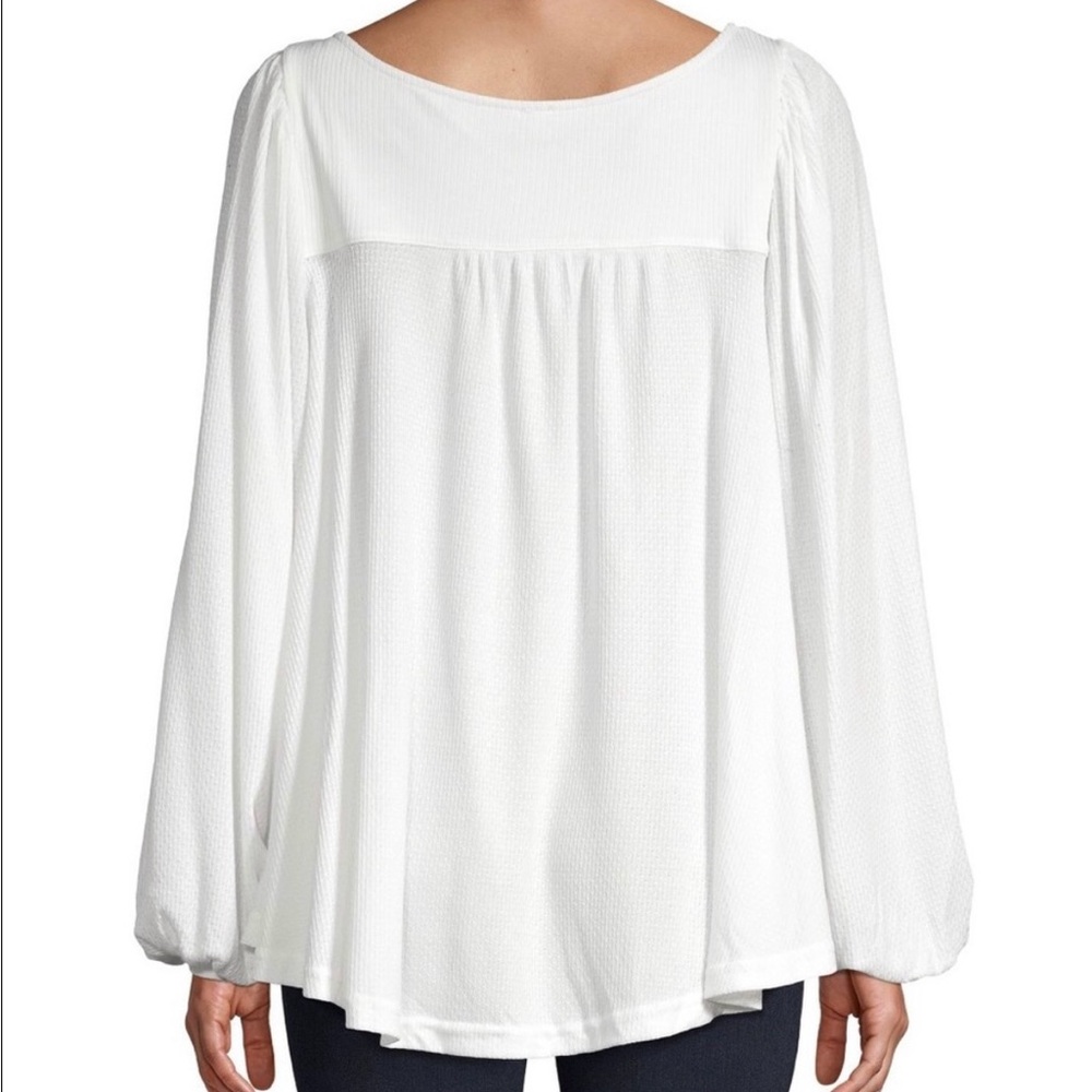 Free People Devin Textured White
Long Sleeve Top Large - Picture 3 of 7
